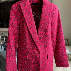Talbots Red Patterned Women's Jacket, size 12, new